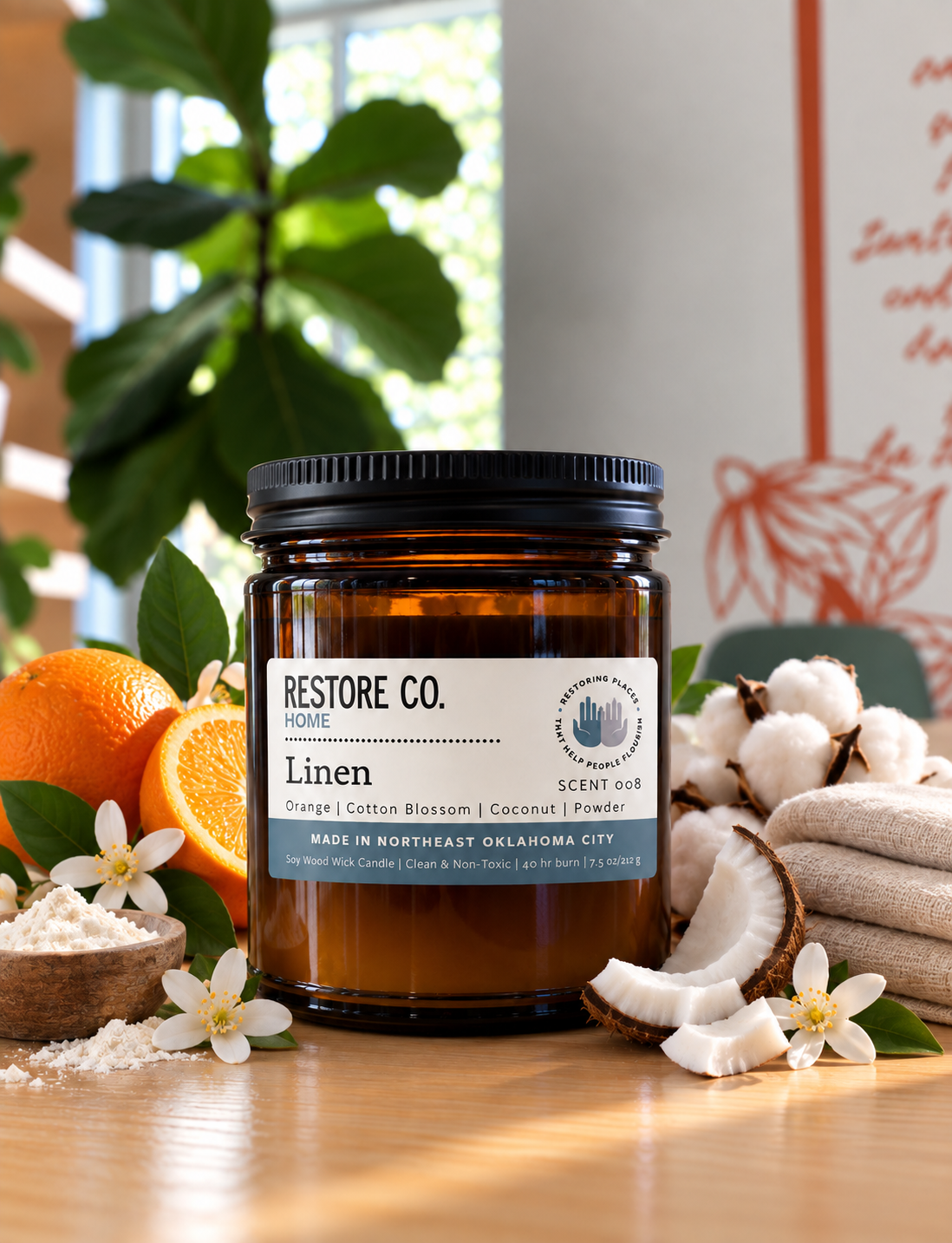 008 - Linen Candle